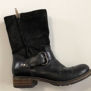 Clarks Black Moto Boots